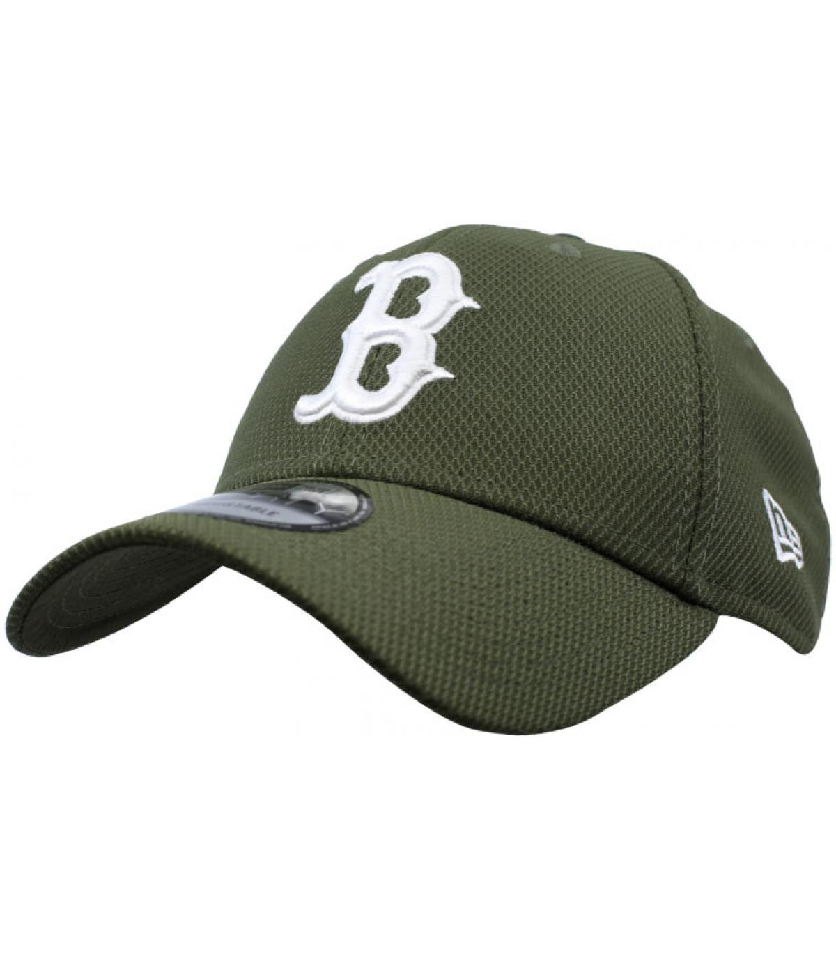 Casquette Boston Diamond Era 9Forty olive white New Era